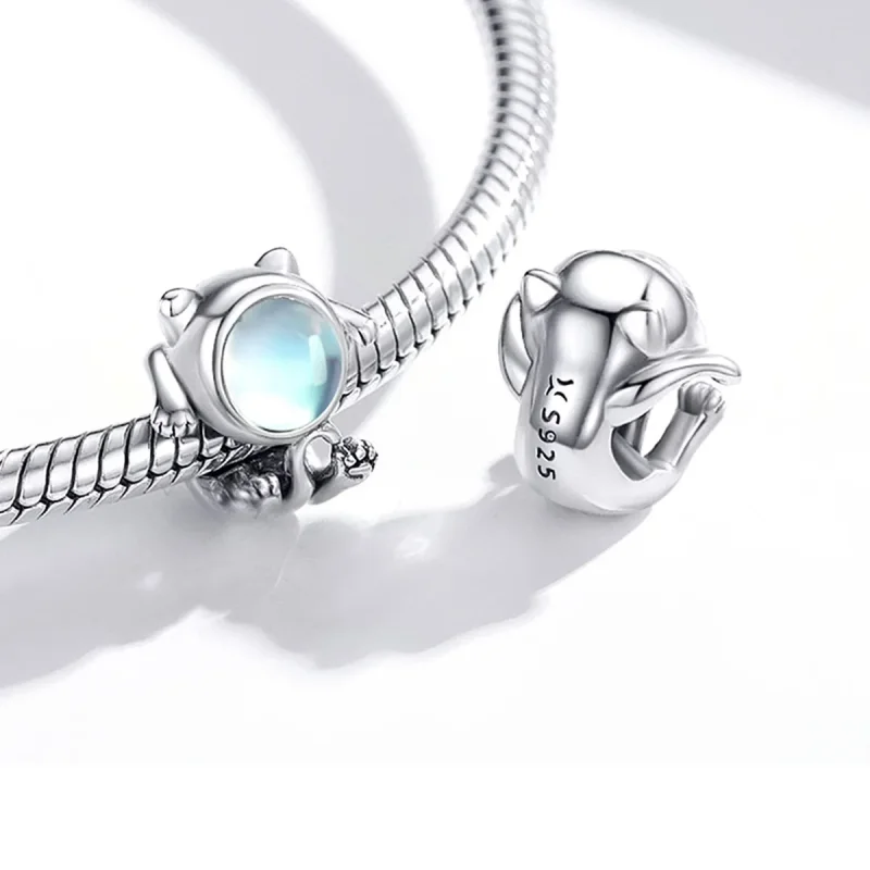 (bilde for) Pandora Style Silver Space Cat Charm - SCC1697 - Vis 4