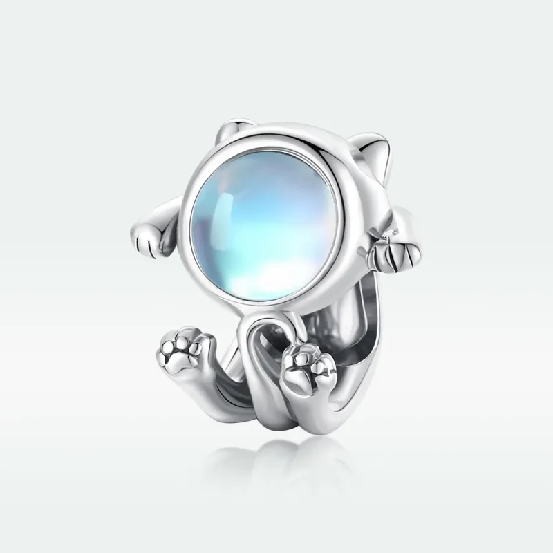 (bilde for) Pandora Style Silver Space Cat Charm - SCC1697 - Vis 5