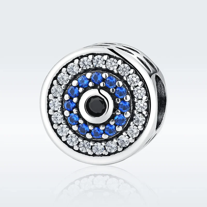 (bilde for) Pandora Style Silver Sparkle Eye Charm - SCC092 - Vis 2
