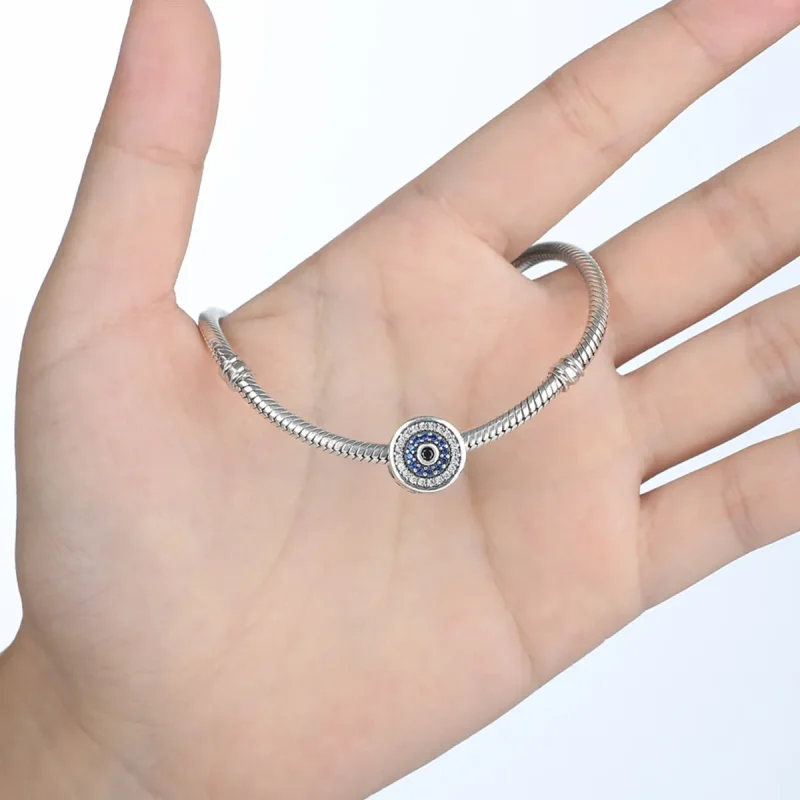 (bilde for) Pandora Style Silver Sparkle Eye Charm - SCC092 - Vis 4