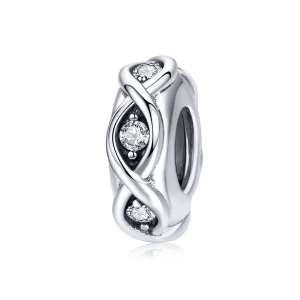 (bilde for) Pandora Style Silver Sparkle Spacer - SCC1153