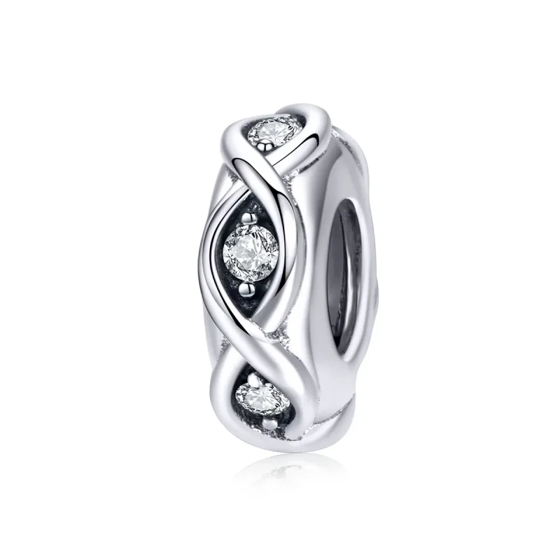 (bilde for) Pandora Style Silver Sparkle Spacer - SCC1153