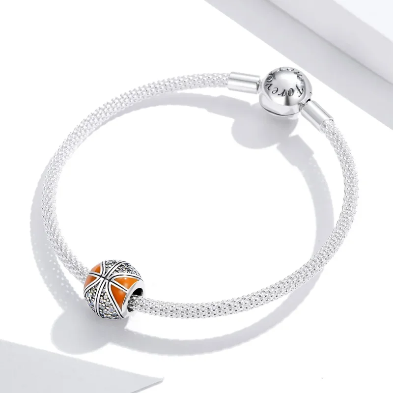 (bilde for) Pandora Style Silver Spirit of Basketball Charm - SCC1506 - Vis 4