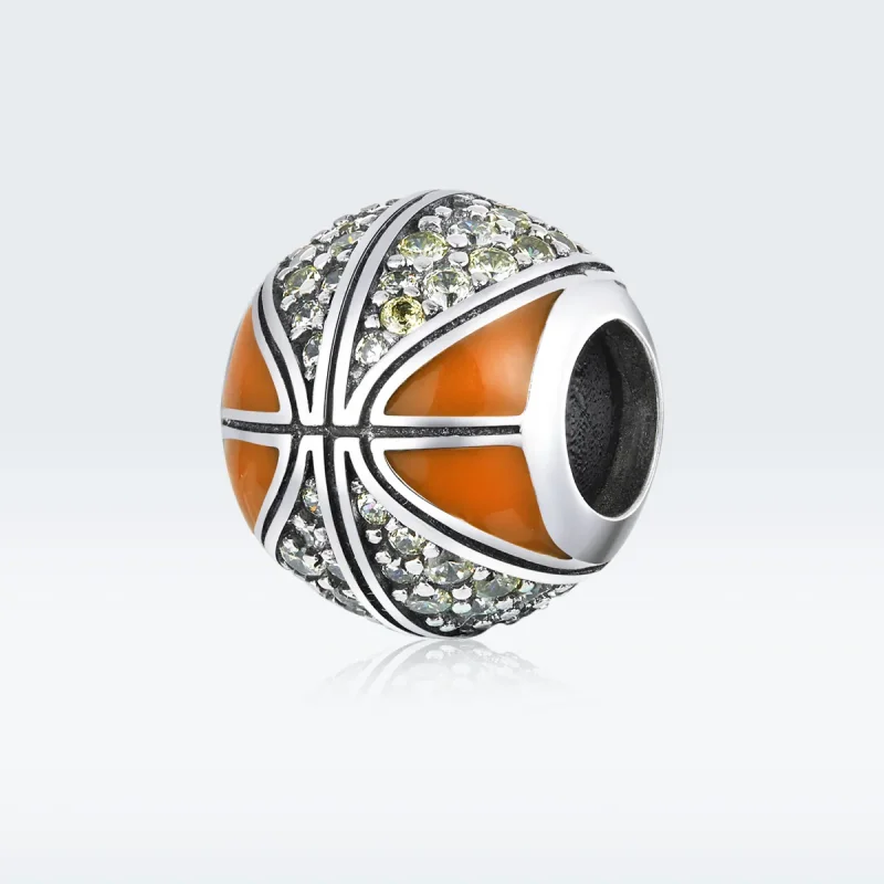 (bilde for) Pandora Style Silver Spirit of Basketball Charm - SCC1506 - Vis 5
