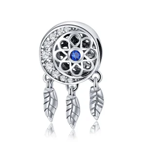(bilde for) Pandora Style Silver Spiritual Dreamcatcher Charm - SCC718