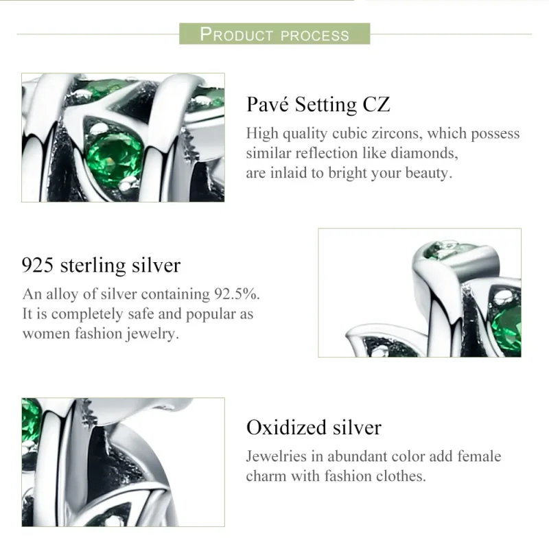 (bilde for) Pandora Style Silver Spring begynner å skinne sjarm - SCC567 - Vis 8