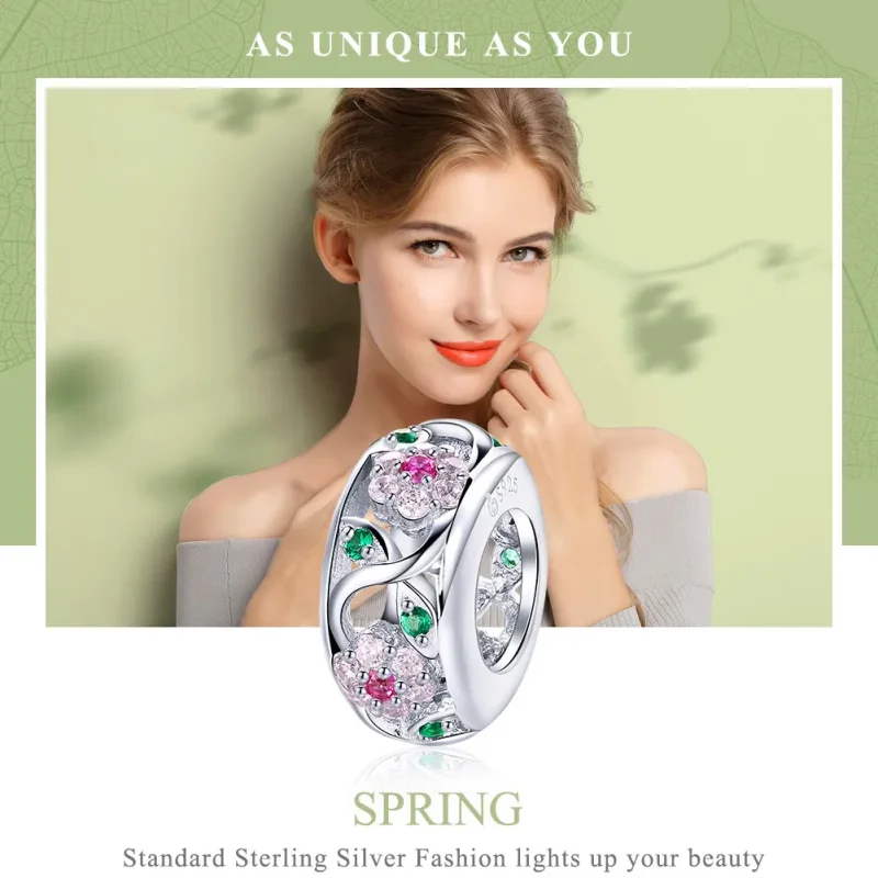 (bilde for) Pandora Style Silver Spring Charm - BSC039 - Vis 6