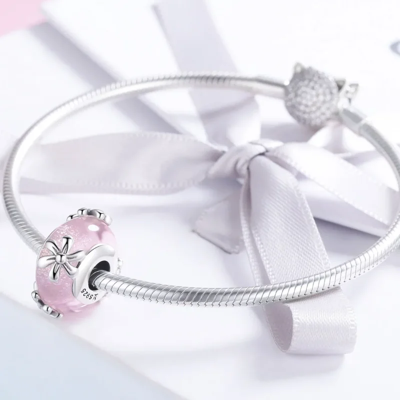 (bilde for) Pandora Style Silver Spring Flowers Charm - SCC860 - Vis 4