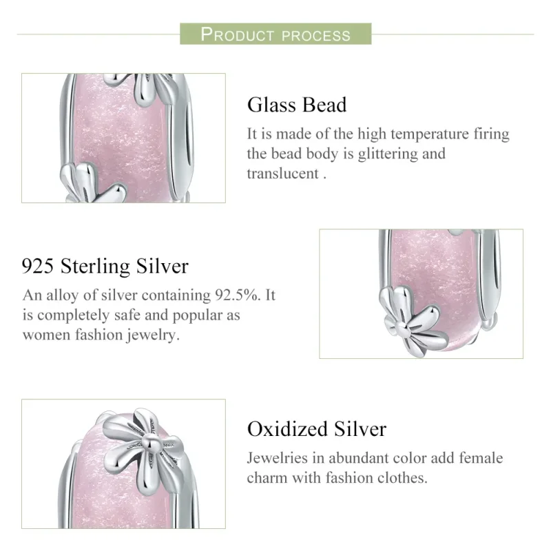 (bilde for) Pandora Style Silver Spring Flowers Charm - SCC860 - Vis 7