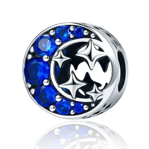 (bilde for) Pandora Style Silver Star Moon Myth Charm - SCC184