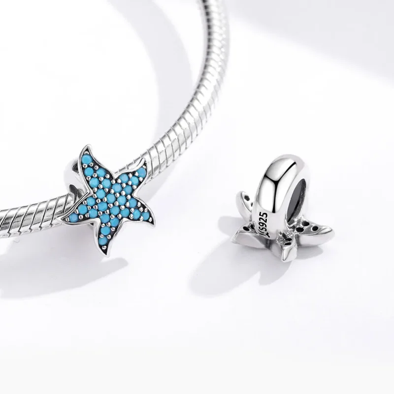 (bilde for) Pandora Style Silver Starfish Charm - SCC1313 - Vis 4