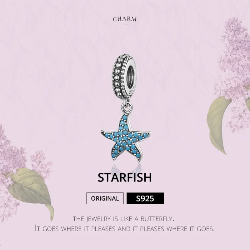 (bilde for) Pandora Style Silver Starfish Dangle - SCC1210 - Vis 2