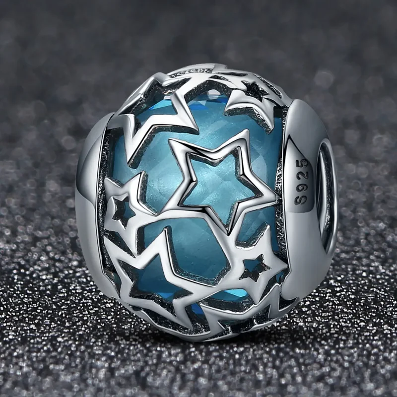 (bilde for) Pandora Style Silver Stars Charm - SCC411 - Vis 2