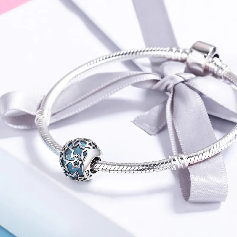 (bilde for) Pandora Style Silver Stars Charm - SCC411 - Vis 4