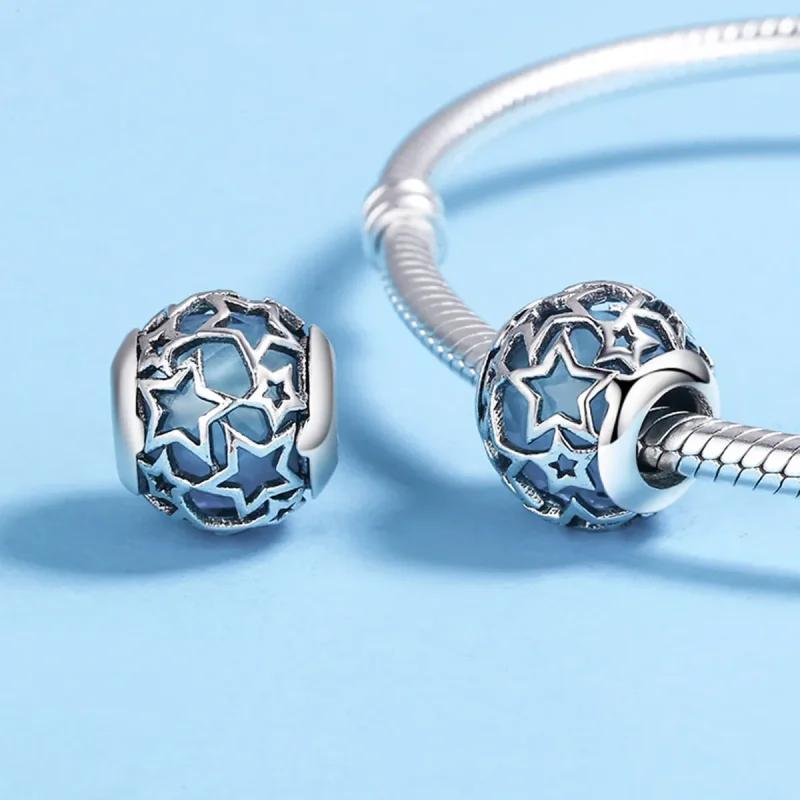 (bilde for) Pandora Style Silver Stars Charm - SCC411 - Vis 5