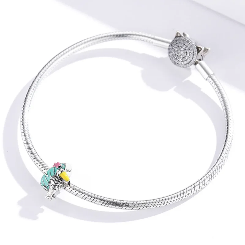 (bilde for) Pandora Style Silver Stork Charm - SCC1531 - Vis 3