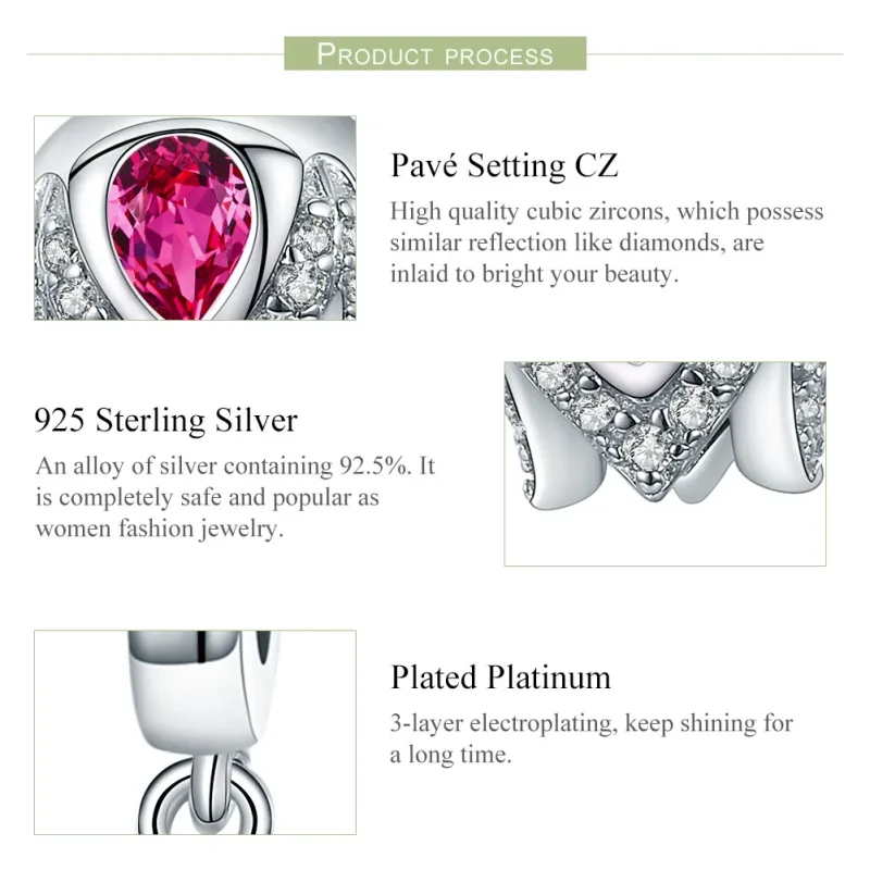 (bilde for) Pandora Style Silver Story of Tulip Dangle - SCC1027 - Vis 6