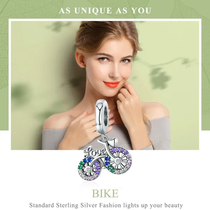 (bilde for) Pandora Style Silver Sykkel Dangle - SCC1082 - Vis 2