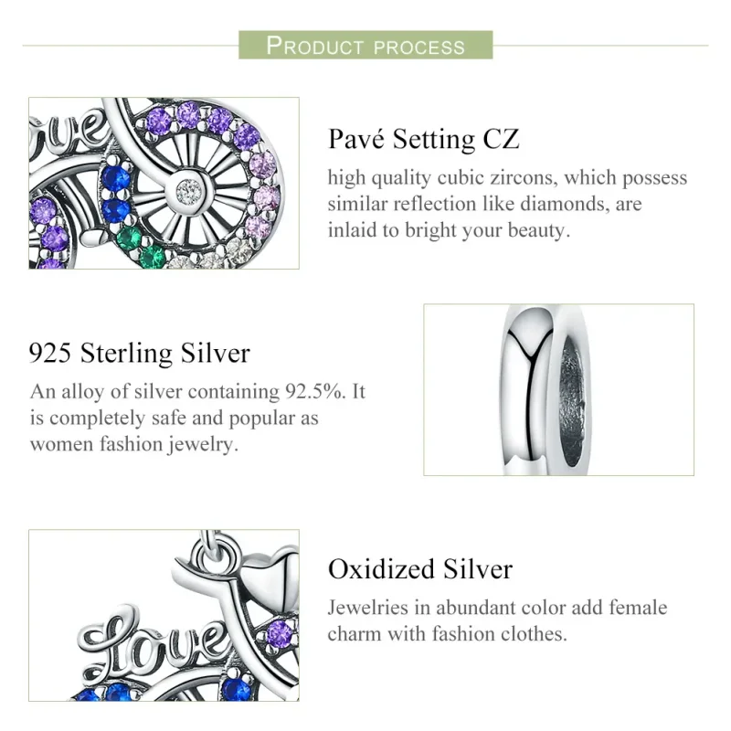 (bilde for) Pandora Style Silver Sykkel Dangle - SCC1082 - Vis 4