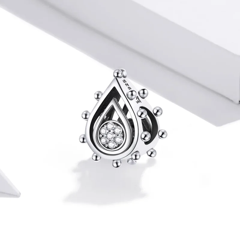 (bilde for) Pandora Style Silver Teardrop Charm - SCC1723 - Vis 2