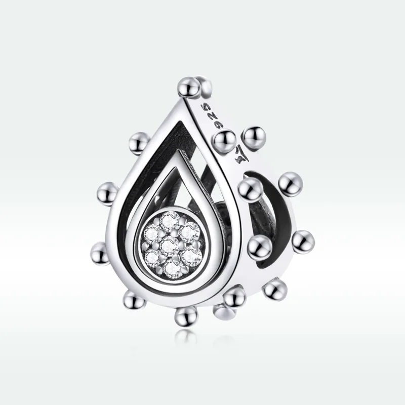 (bilde for) Pandora Style Silver Teardrop Charm - SCC1723 - Vis 5