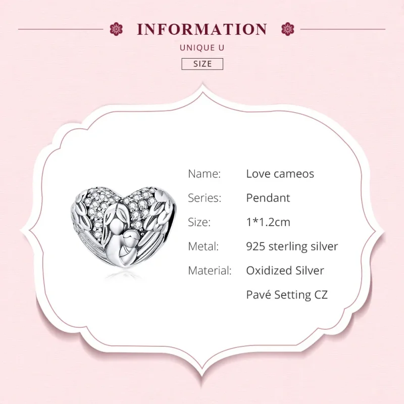 (bilde for) Pandora Style Silver Thank you & Love you Charm - SCC1462 - Vis 6