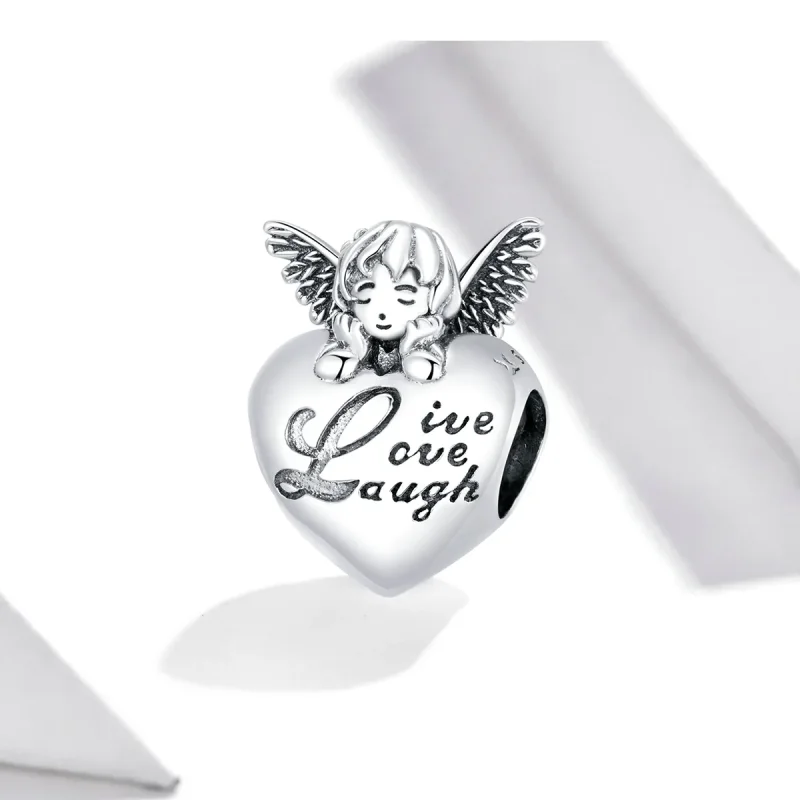(bilde for) Pandora Style Silver Thanksgiving Angel Charm - SCC1633 - Vis 2