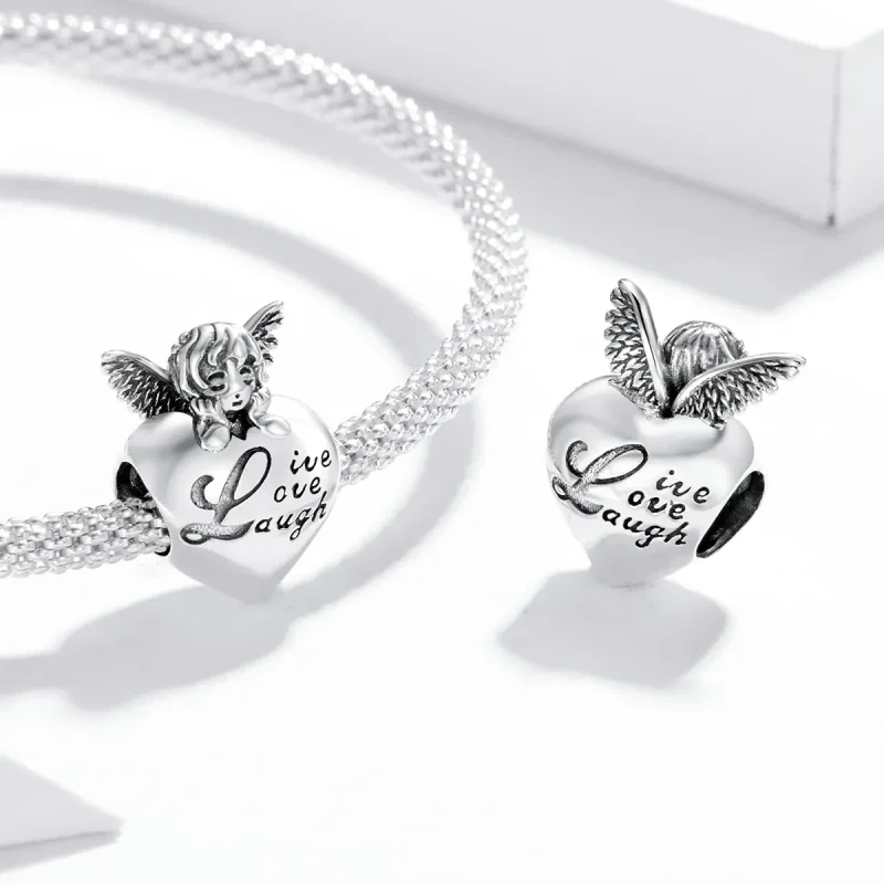(bilde for) Pandora Style Silver Thanksgiving Angel Charm - SCC1633 - Vis 4