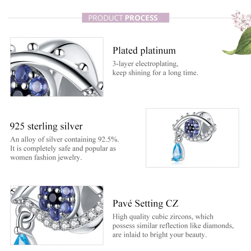 (bilde for) Pandora Style Silver The Eye of Mystery Charm - SCC1775 - Vis 8