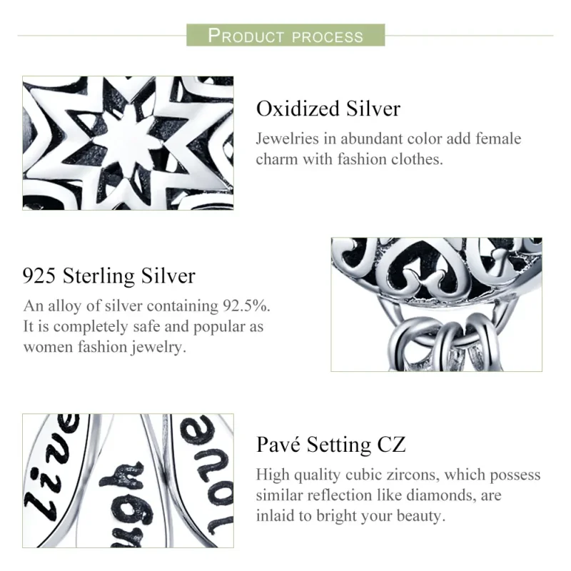 (bilde for) Pandora Style Silver The Life Charm - SCC1128 - Vis 6