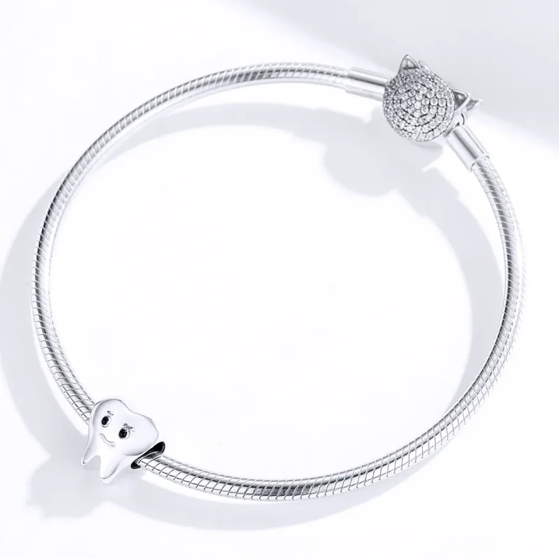 (bilde for) Pandora Style Silver Tooth Charm - SCC1401 - Vis 3