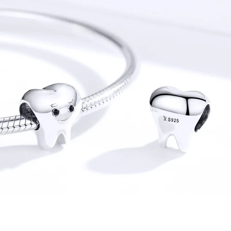 (bilde for) Pandora Style Silver Tooth Charm - SCC1401 - Vis 4