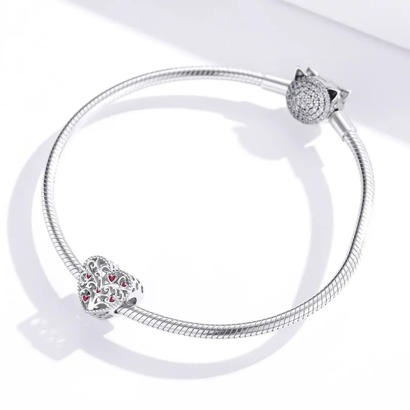 (bilde for) Pandora Style Silver Tree of Life Charm - BSC279 - Vis 3