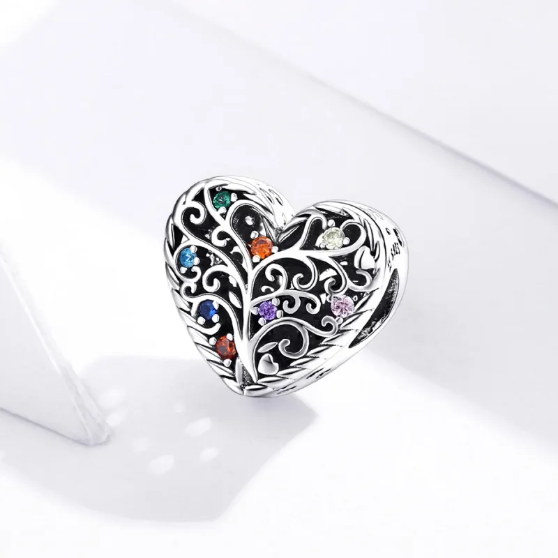(bilde for) Pandora Style Silver Tree of Life Charm - SCC1608 - Vis 2