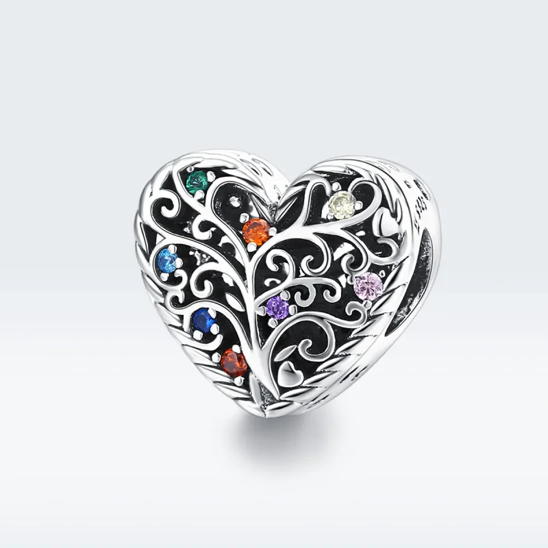(bilde for) Pandora Style Silver Tree of Life Charm - SCC1608 - Vis 5