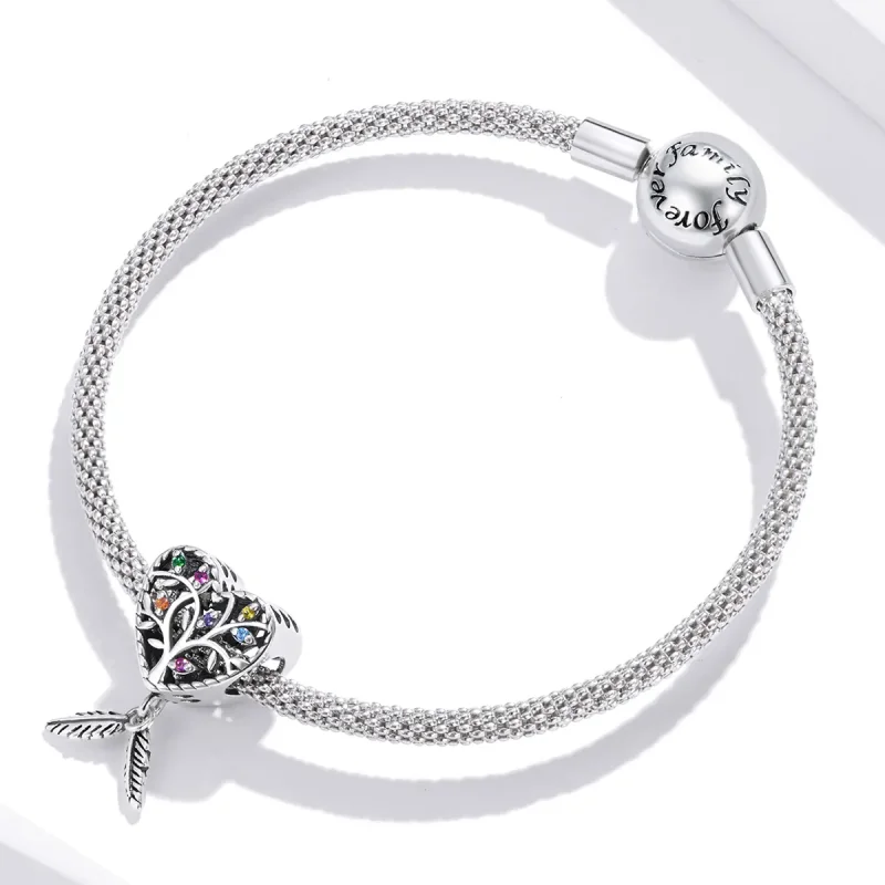 (bilde for) Pandora Style Silver Tree of Life Charm - SCC1768 - Vis 3