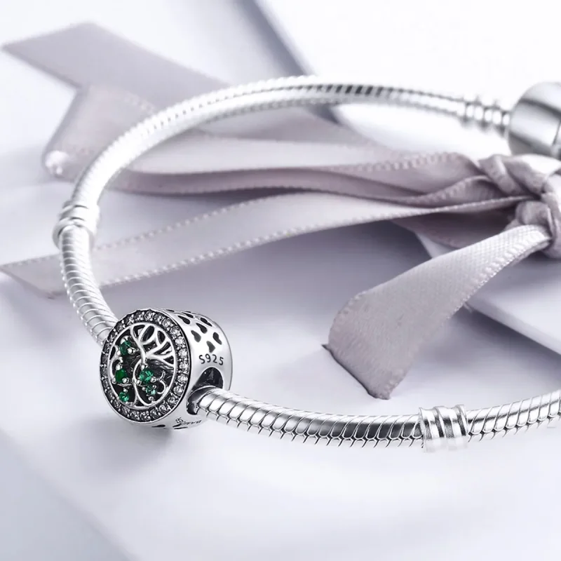 (bilde for) Pandora Style Silver Tree of Life Charm - SCC179 - Vis 4