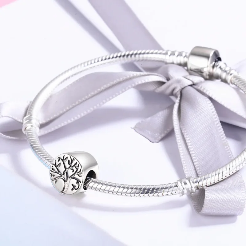 (bilde for) Pandora Style Silver Tree of Life Charm - SCC430 - Vis 4