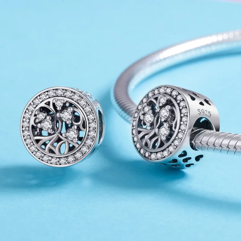 (bilde for) Pandora Style Silver Tree of Life Charm - SCC616 - Vis 5
