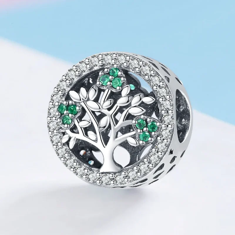 (bilde for) Pandora Style Silver Tree of Life Charm - SCC919 - Vis 2
