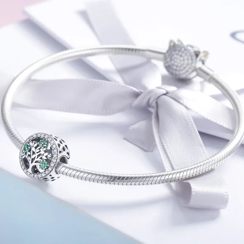 (bilde for) Pandora Style Silver Tree of Life Charm - SCC919 - Vis 3