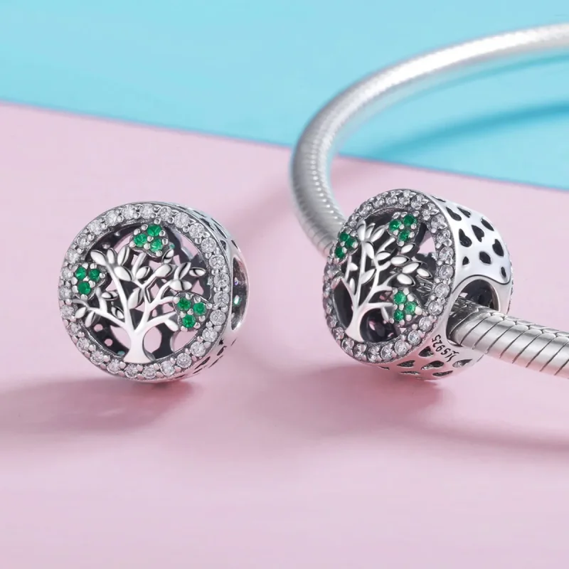 (bilde for) Pandora Style Silver Tree of Life Charm - SCC919 - Vis 4