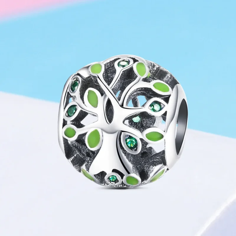 (bilde for) Pandora Style Silver Tree of Life Charm - SCC994 - Vis 2