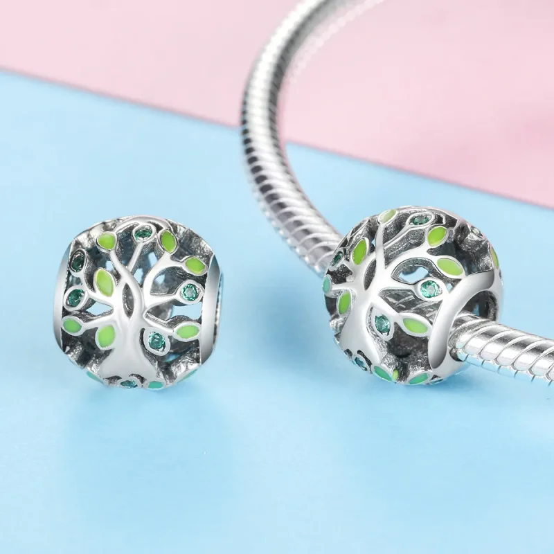 (bilde for) Pandora Style Silver Tree of Life Charm - SCC994 - Vis 3