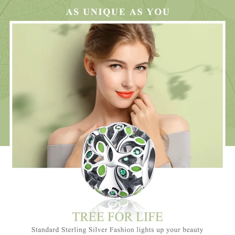 (bilde for) Pandora Style Silver Tree of Life Charm - SCC994 - Vis 6