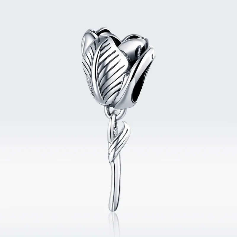 (bilde for) Pandora Style Silver Tulip Charm - SCC1514 - Vis 5