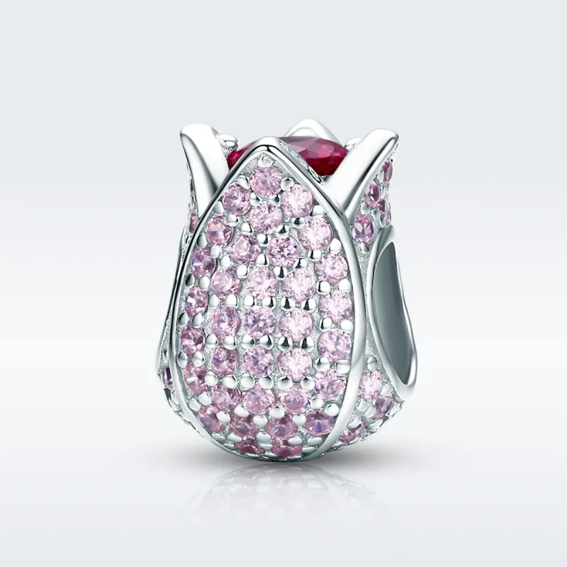 (bilde for) Pandora Style Silver Tulip Charm - SCC569 - Vis 2