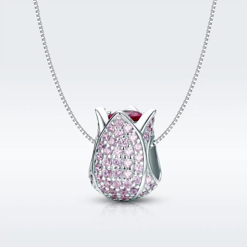 (bilde for) Pandora Style Silver Tulip Charm - SCC569 - Vis 3
