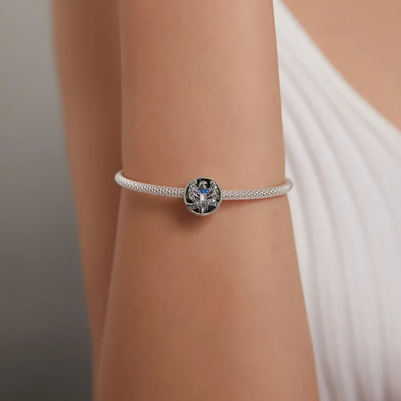 (bilde for) Pandora Style Silver Veteran Charm - SCC1885 - Vis 5