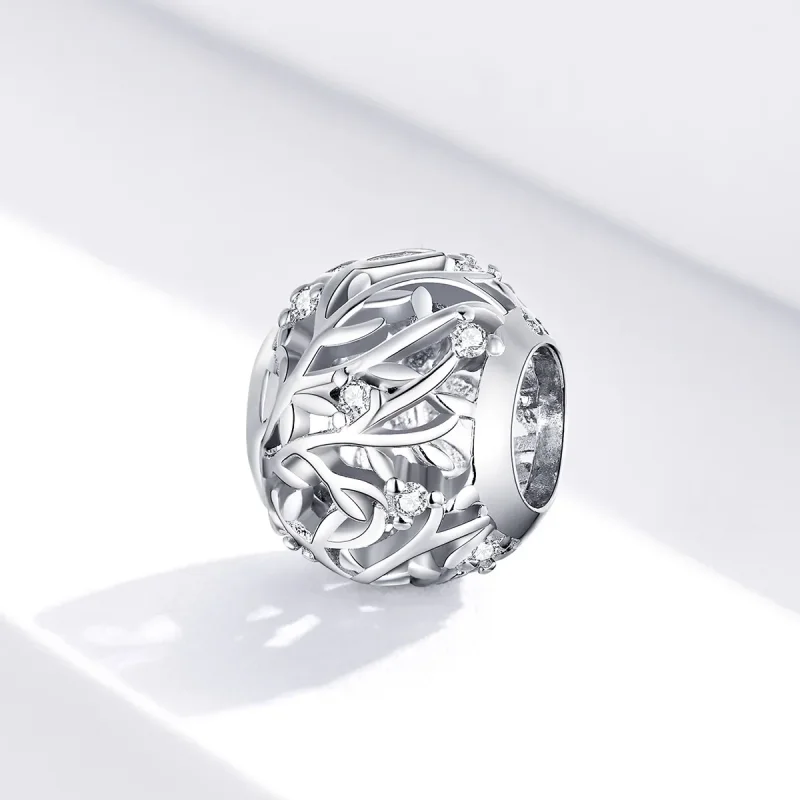 (bilde for) Pandora Style Silver Vine Charm - BSC256 - Vis 2